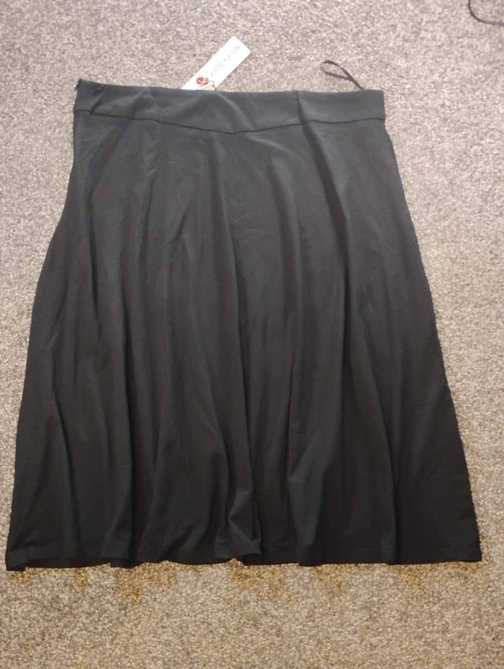 Black A-Line Skirt with Subtle Flare